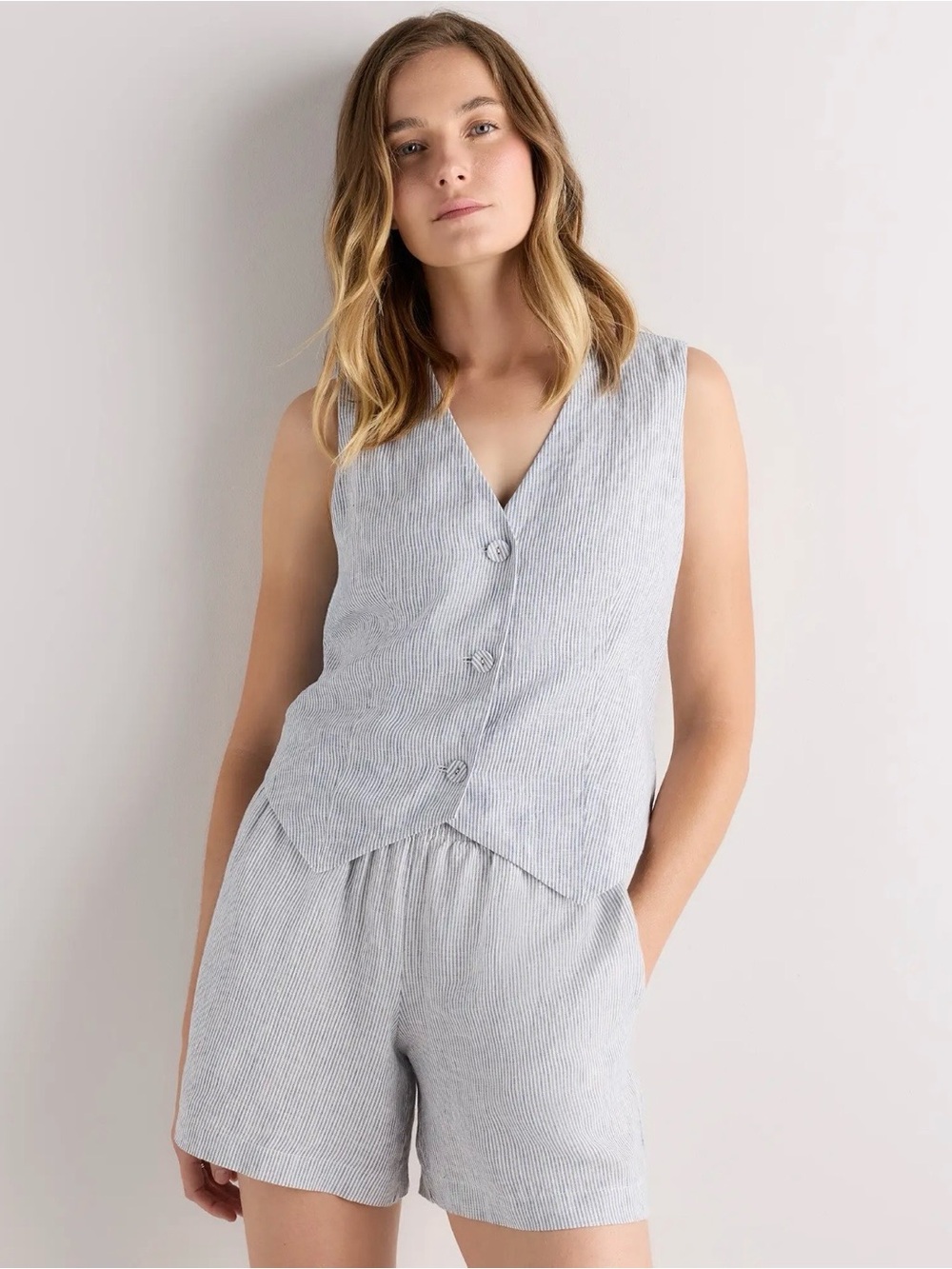 NWT Quince 100% Linen Tank Set